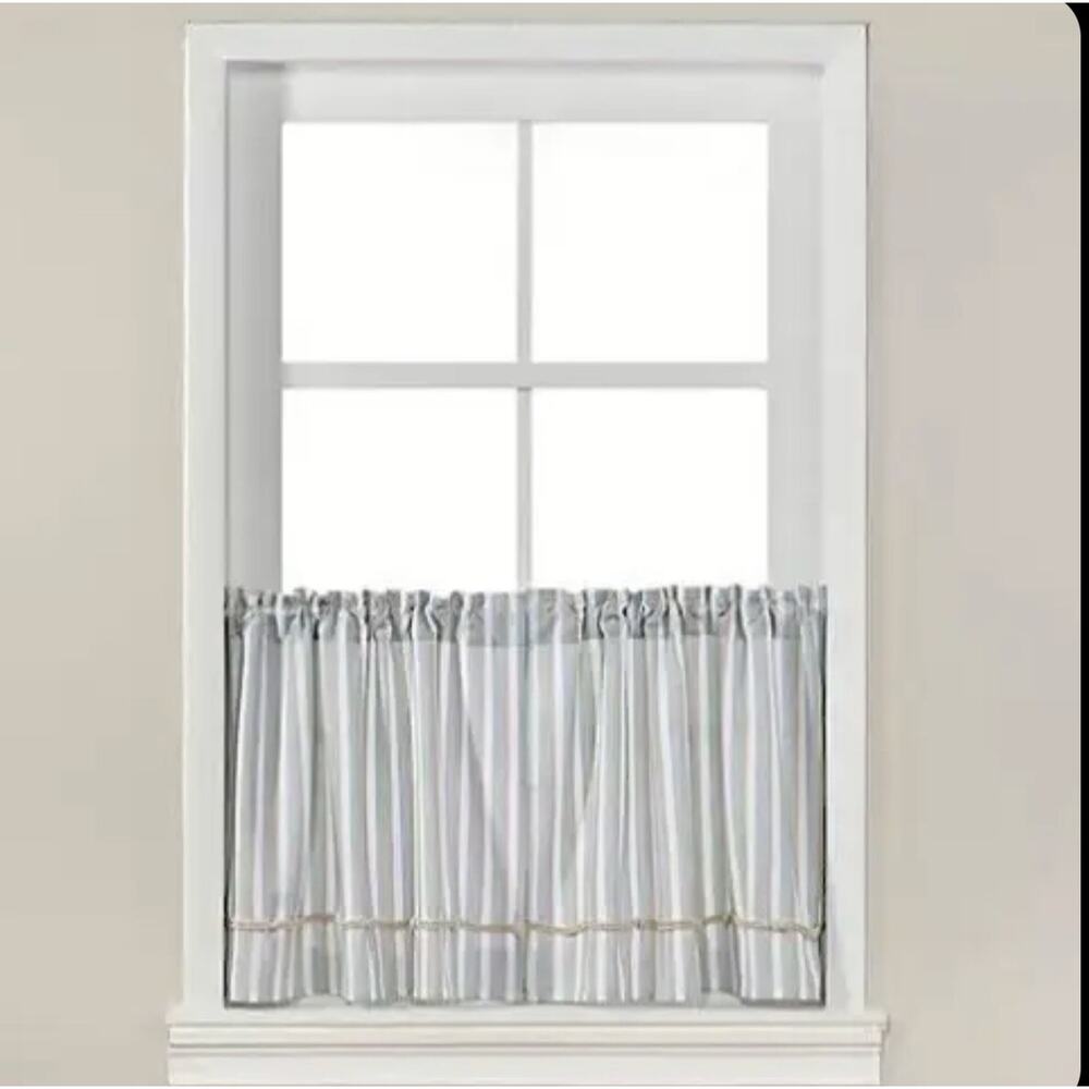 Harbor Knots Window Short Curtain Panels 1 pc only, (36 inch), (New)